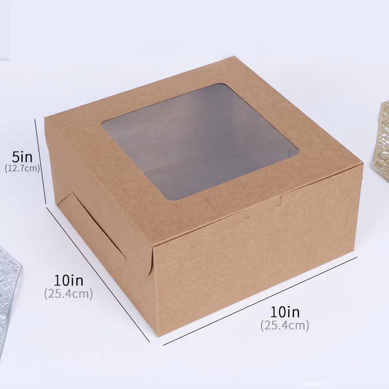 Kraft Paper Cake Packaging Boxes - allin1packaging