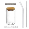 400/500ml Transparent Drinking Utensil Coffee Glass Cup with Straws Wine Milk Beer Cola Juice Cold Drinkware Handmade Can - allin1packaging