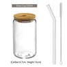 400/500ml Transparent Drinking Utensil Coffee Glass Cup with Straws Wine Milk Beer Cola Juice Cold Drinkware Handmade Can - allin1packaging